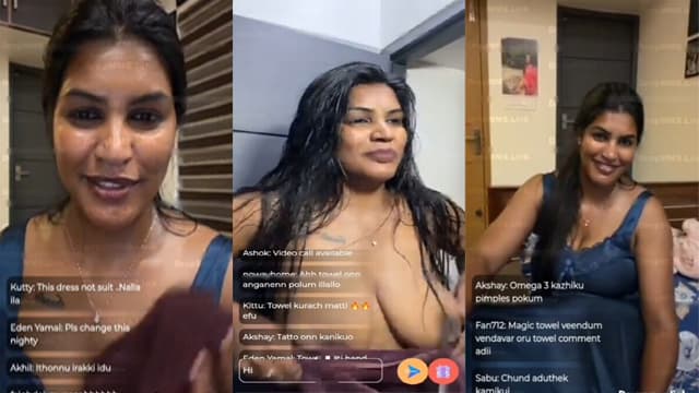 Mallu Reshma Rechu Nip Slip Extended Showing live